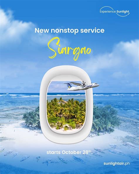 manila to siargao direct flight|Sunlight Air Now Offers Direct Flights From Manila to Siargao.